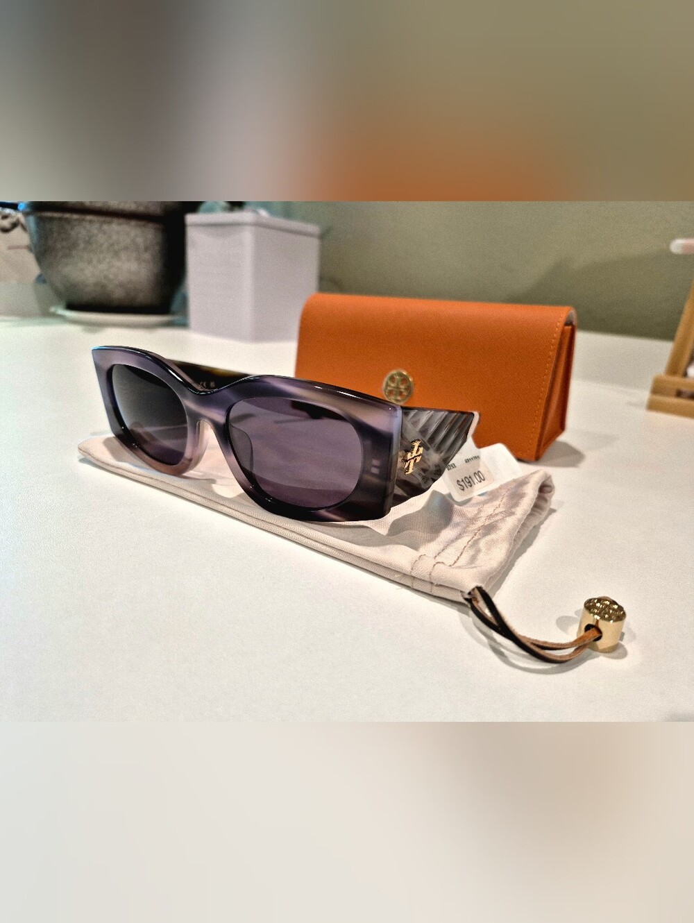 NEW Stunning Tory Burch Purple Gradient Square Sunglasses